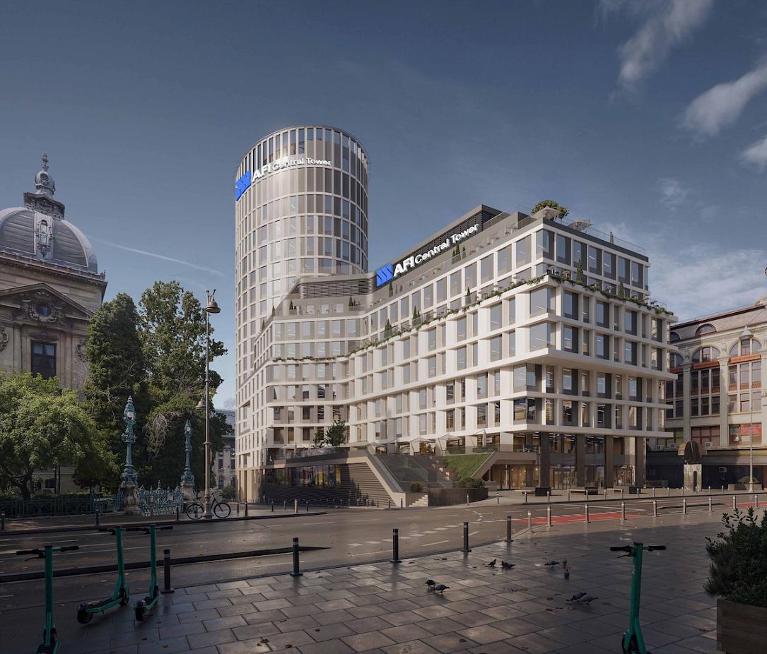 AFI Central Tower на Calea Victoriei в центре Бухареста — редевелопмент офисно-розничного комплекса