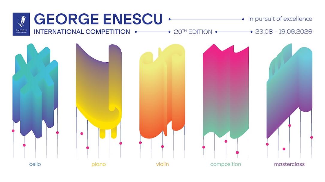Логотип та афіша Міжнародного конкурсу імені Енеску 2026 в Бухаресті