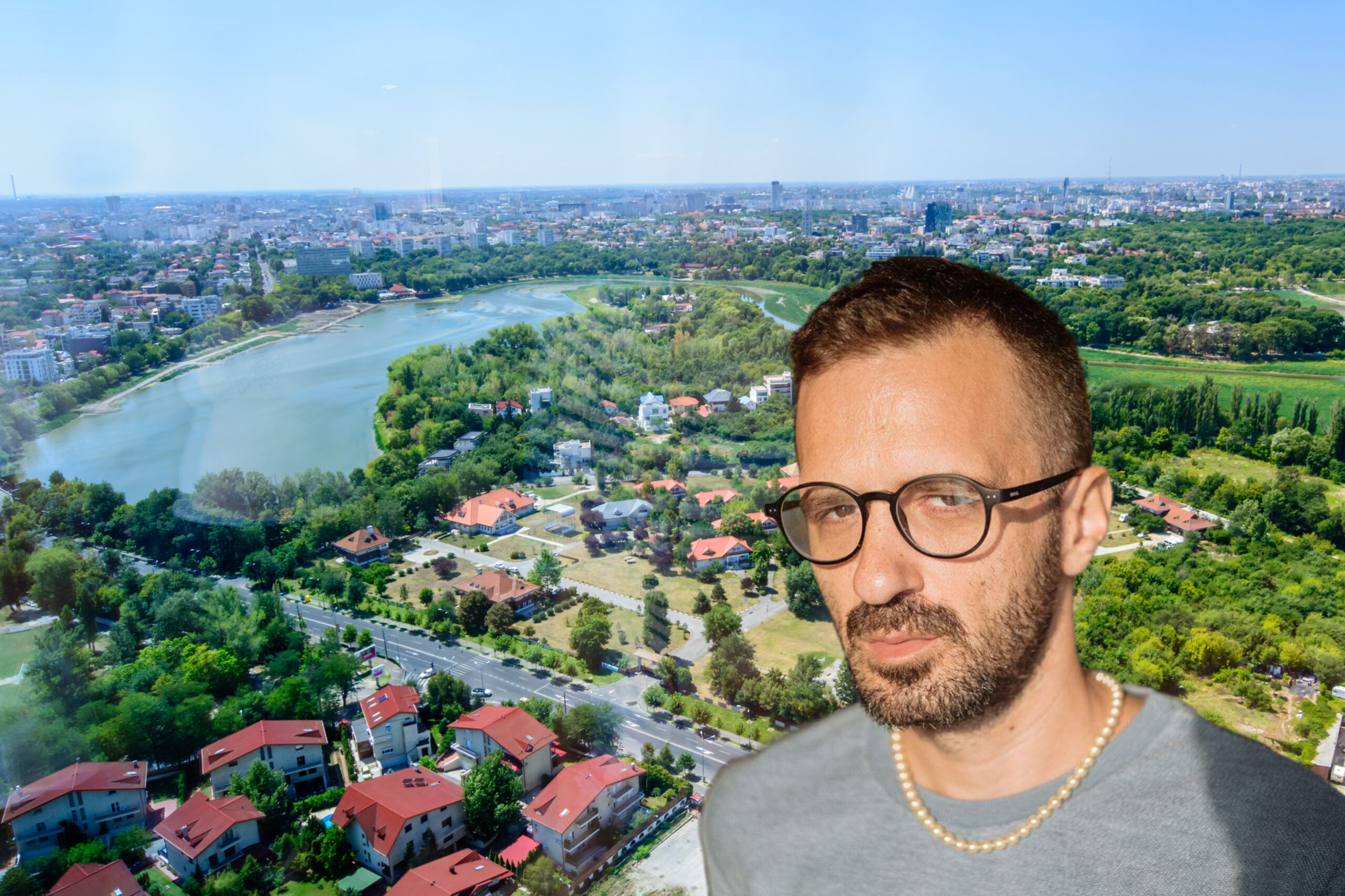 Район Северный Бухареста ночью, откуда раздавались загадочные металлические звуки